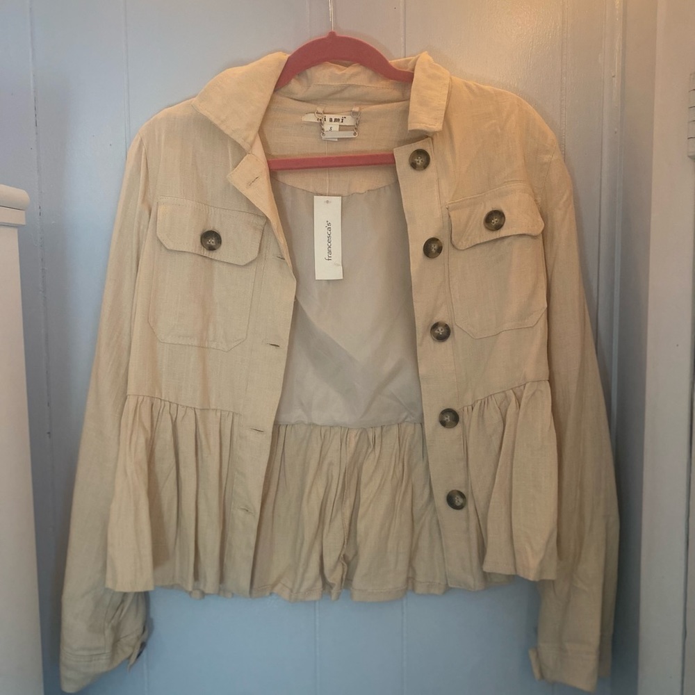 NWT Francesca's Linen Blazer